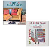Nancy Nicholson 2 Books Collection Set (Big Embroidery, Modern Folk Embroidery)