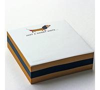 Nancy Nikko Dachshund (Short Note) Sticky Note Cube - 3 3/8'' x 3 3/8'' x 1''