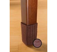 NancyProtectz Small/Chocolate Brown, Patented with Rubberized Grips/Chair Leg Floor Protectors