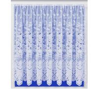 Nancy's Linens Ariana Heavy floral White Lace Net Curtain - Sold By Meter 36" (91cm)