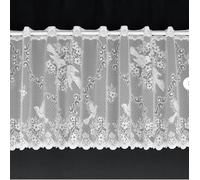 Nancy's Linens Love Bird Lace Cafe Net Curtains White - Sold by the Metre 12" (30cm)