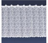 Nancy's Linens Paisley Lace Cafe Net Curtains White - Sold by the Metre 12" (30cm)