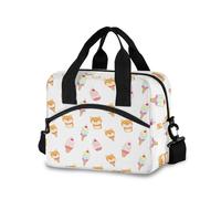 Nander Portable Lunch Bag Thermal Insulated Lunch Box Tote Cooler Handbag Bento Pouch Dinner Container School Food Storage Bags - Cute Cartoon Shiba Inu Dog