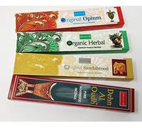 Nandita INCENSE STICKS- DEHN AL OUDH, HERBAL, OPIUM, SANDALWOOD With Magnetic Bookmark By Sterling Effectz