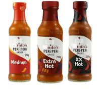 Nando's HOT Sauce Variety Pack - South African Version - Extra, XX and Original Medium 250ml Each