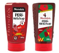 Nando's PERi-Ketchup, Hot and Mild Variants, 280g, Classic Sauce with a Fiery Kick