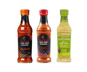 Nando's Peri Peri Marinade Triple Pack (Hot, Medium + Lemon&Herb) 3 x 260g