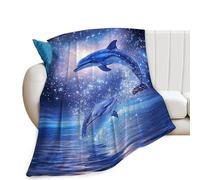 nanen Dolphin Throw Blanket Fleece Flannel Stuff Plush Gifts Decor 40"X50"