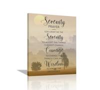The Serenity Prayer Canvas Wall Art Serenity Prayer Sign Pictures Wall Decor Bible Verse Art God Grant Me Christian Religious Gifts Scripture Artwork for Bedroom Office Living Room 12"x16"