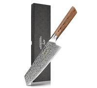 NANFANG BROTHERS Santoku Knives Damascus Steel VG10 Knife 18cm, Sharp, Multi-Functional, Kitchen Cooking Utensil for Cutting Meat, Vegetables, and Fruits, Suitable for Home and Commercial Use.