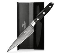 NANFANG BROTHERS Utility Knife 13cm, Damascus Multifunctional Knife, VG10 Steel 67 Layers with Gift Box