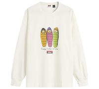 NANGA Men's Eco Hybrid Long Sleeve Graphic T-Shirt White