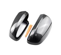 NANGAEBPPW 1Pair For A4 S4 B6 B7 A6 C6 S-Line Car Wing Mirror Caps Matt Chrome Cover Rearview Side Cap(Carbon Look black)