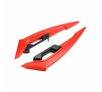 NANGAEBPPW 2Pcs Motorcycle Winglets Front Side Spoiler Aerodynamic Wing Set Fixed Wind Wing With Adhesive Decoration Stickers(RED)