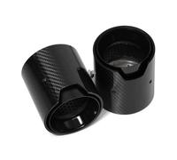 NANGAEBPPW 2ps/lot Direct Plug Exhaust Tip For 3 Series G20 G21 330i M-Performance Style Carbon Fibre Tips Nozzle Tailpipe Auto Modification Accesories(BLACK)