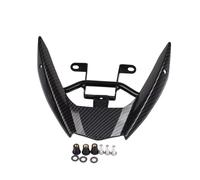 NANGAEBPPW Accessories Front Fender Beak Nose Cone Extension Cowl Spoiler Front Wing Deflector For Yamaha MT09 MT-09 FZ09 FZ-09 2014-2016(Carbon fiber pattern)