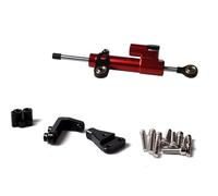 NANGAEBPPW For Aprilia RS660 2021 2022 2023 Steering Stabilize Damper Bracket Mount CNC Motorcycle Accessories(Red+black)