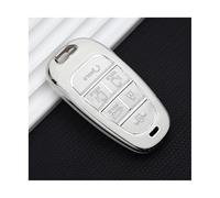 NANGAEBPPW For Hyundai For Solaris For Sonata For Hybrid For NEXO For Grand For Santa Fe For Tucson 2020-2023 6 Buttons Car Key Case Cover(WHITE,B)