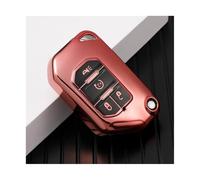 NANGAEBPPW For Jeep For Wrangler JL TJ For Gladiator JT 2018 2019 Soft TPU Keychain Protector Key Holder Cover Case(Pink)