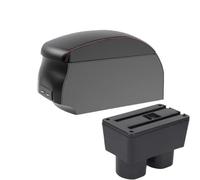 NANGAEBPPW For N&issan For Tiida C11 For Latio Car Armrest Box Interior Center Storage Box Car Accessories(A1 Black Red single)
