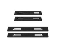 NANGAEBPPW For Nissan For March Carbon Fiber Door Threshold Sill Strip Welcome Pedal Trim Decals Trunk Bumper Stickers(4Pcs door sill)
