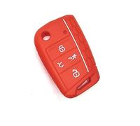 NANGAEBPPW For SEAT For Ateca For Leon For Ibiza 2017 2018 2019 2020 Silicone Key Case Cover Accessories(RED)