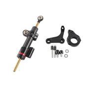 NANGAEBPPW For Yamaha X-MAX 300 2017 2018-2023 CNC Aluminum Steering Damper Stabilizer Bracket Mounting Kit Motorcycle Accessories(Black1+Black)