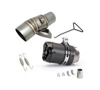 NANGAEBPPW Motorcycle Exhaust Muffler Pipe Middle Pipe Tube Exhaust Connector 51mm Tailpipe For XADV 750 Stainless Steel Modified Accessories(Style E)