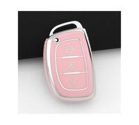 NANGAEBPPW Pink TPU Car Key Case Cover For Hyundai For Tucson For Santa Fe For Rena For Sonata For Elantra For Creta Ix35 Ix45 I10 I30 I40(Pink,3 BTN)