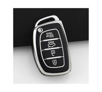 NANGAEBPPW Pink TPU Car Key Case Cover For Hyundai For Tucson For Santa Fe For Rena For Sonata For Elantra For Creta Ix35 Ix45 I10 I30 I40(BLACK,4 BTN)