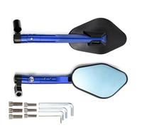 NANGAEBPPW Universal 8mm 10mm Thread Motorcycle Rearview Side Mirrors For Derbi DRD GP1(Blue)