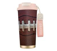 nanger American Football Laces 316 Stainless Steel Insulated Coffee Mug Vacuum Cup With Leak Proof Lid, Keep Hot Or Cold