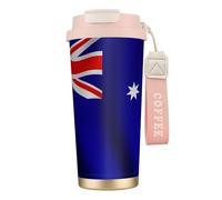 nanger Australian Flag 316 Stainless Steel Insulated Coffee Mug Vacuum Cup With Leak Proof Lid, Keep Hot Or Cold