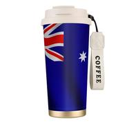 nanger Australian Flag 316 Stainless Steel Insulated Coffee Mug Vacuum Cup With Leak Proof Lid, Keep Hot Or Cold