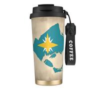 nanger Bahamas Flag Map With Islands 316 Stainless Steel Insulated Coffee Mug Vacuum Cup With Leak Proof Lid, Keep Hot Or Cold