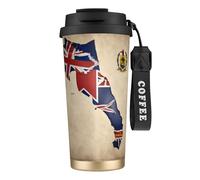 nanger Cayman Islands Flag Map 316 Stainless Steel Insulated Coffee Mug Vacuum Cup With Leak Proof Lid, Keep Hot Or Cold