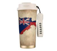 nanger Cayman Islands Flag Map 316 Stainless Steel Insulated Coffee Mug Vacuum Cup With Leak Proof Lid, Keep Hot Or Cold