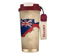 nanger Cayman Islands Flag Map 316 Stainless Steel Insulated Coffee Mug Vacuum Cup With Leak Proof Lid, Keep Hot Or Cold