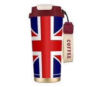 nanger English Flag 316 Stainless Steel Insulated Coffee Mug Vacuum Cup With Leak Proof Lid, Keep Hot Or Cold
