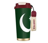 nanger Flag Of Pakistan 316 Stainless Steel Insulated Coffee Mug Vacuum Cup With Leak Proof Lid, Keep Hot Or Cold