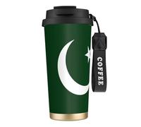 nanger Flag Of Pakistan 316 Stainless Steel Insulated Coffee Mug Vacuum Cup With Leak Proof Lid, Keep Hot Or Cold