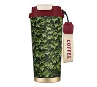 nanger Floral Swirls Ivy 316 Stainless Steel Insulated Coffee Mug Vacuum Cup With Leak Proof Lid, Keep Hot Or Cold