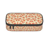 nanger Many Foxes Print Pencil Case Bag Big Capacity Pen Pouch, Aesthetic Stationery Organizer With Zipper