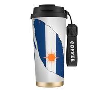 nanger Marshall Islands Flag Map 316 Stainless Steel Insulated Coffee Mug Vacuum Cup With Leak Proof Lid, Keep Hot Or Cold