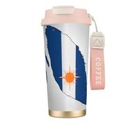 nanger Marshall Islands Flag Map 316 Stainless Steel Insulated Coffee Mug Vacuum Cup With Leak Proof Lid, Keep Hot Or Cold