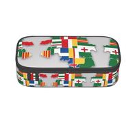 nanger North Rhine-Westphalia Flag Map02 Print Pencil Case Bag Big Capacity Pen Pouch, Aesthetic Stationery Organizer With Zipper