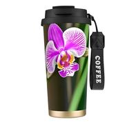 nanger Orchid 316 Stainless Steel Insulated Coffee Mug Vacuum Cup With Leak Proof Lid, Keep Hot Or Cold