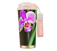 nanger Orchid 316 Stainless Steel Insulated Coffee Mug Vacuum Cup With Leak Proof Lid, Keep Hot Or Cold