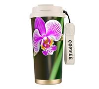 nanger Orchid 316 Stainless Steel Insulated Coffee Mug Vacuum Cup With Leak Proof Lid, Keep Hot Or Cold