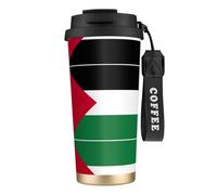 nanger Palestine Flag 316 Stainless Steel Insulated Coffee Mug Vacuum Cup With Leak Proof Lid, Keep Hot Or Cold